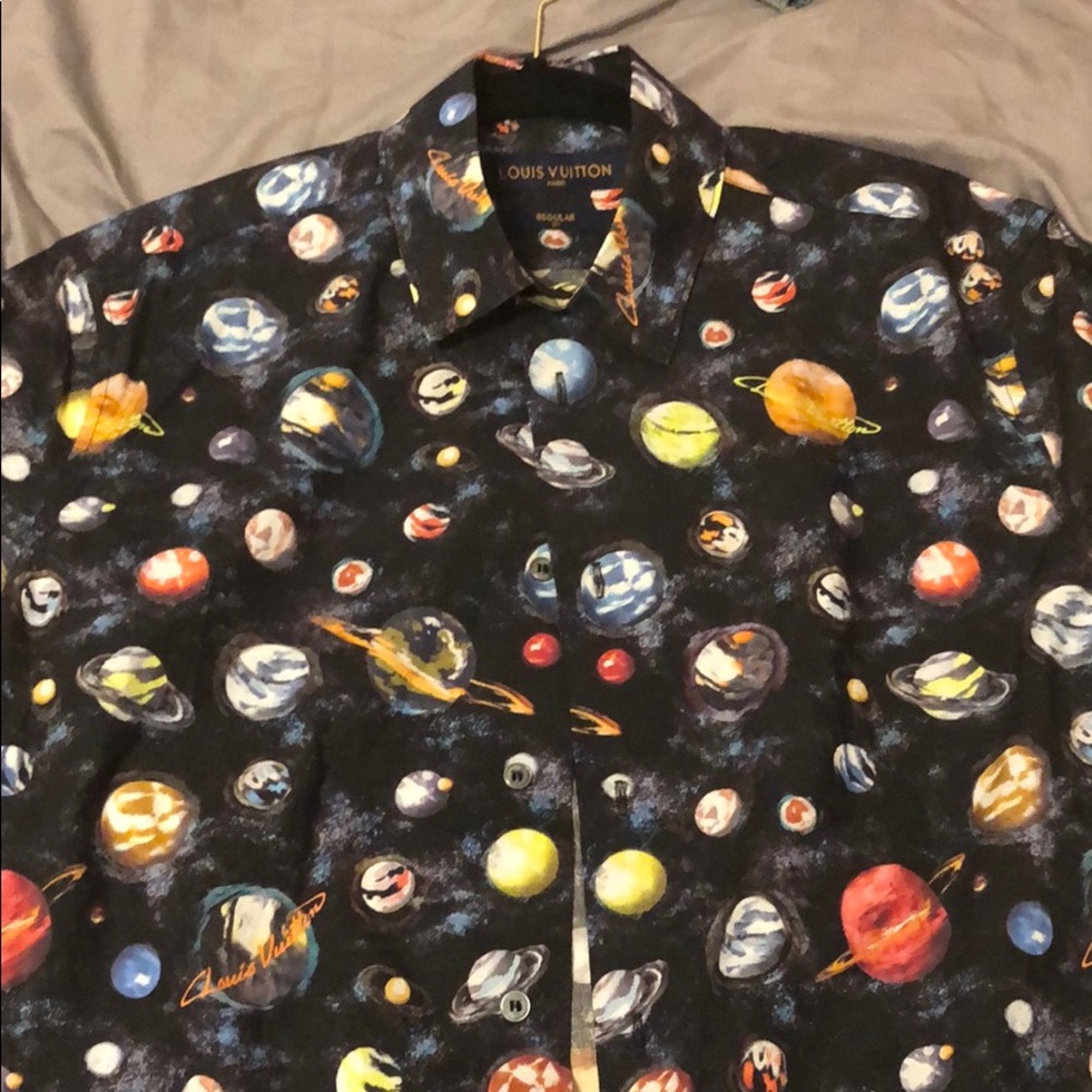💧Louis Vuitton Space Theme Button Down💧